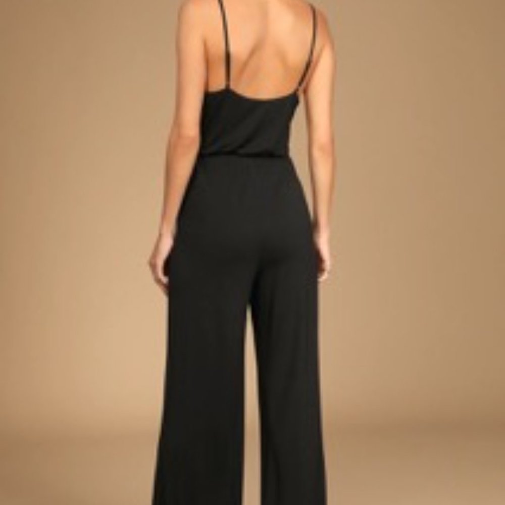 Lulu's Black Sleeveless Wide-Leg Jumpsuit - Picture 2 of 14